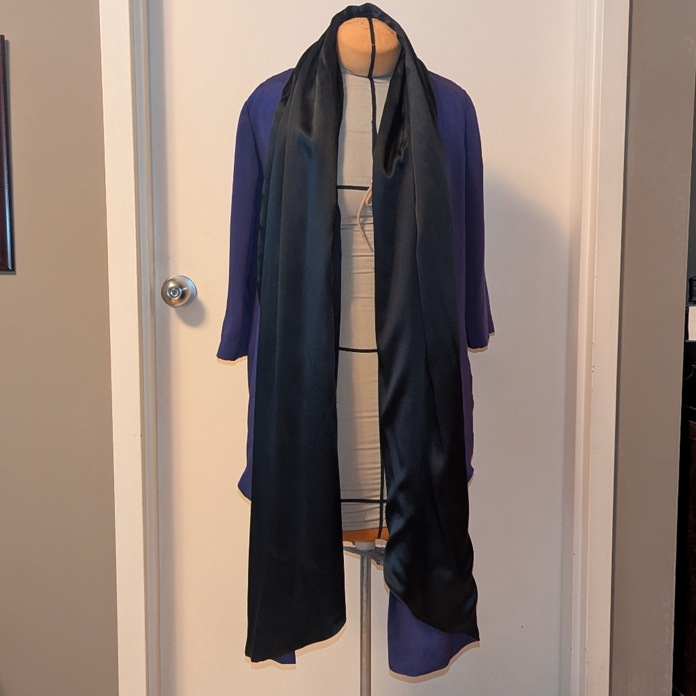 Alexander Wang Black Silk Satin Wrap